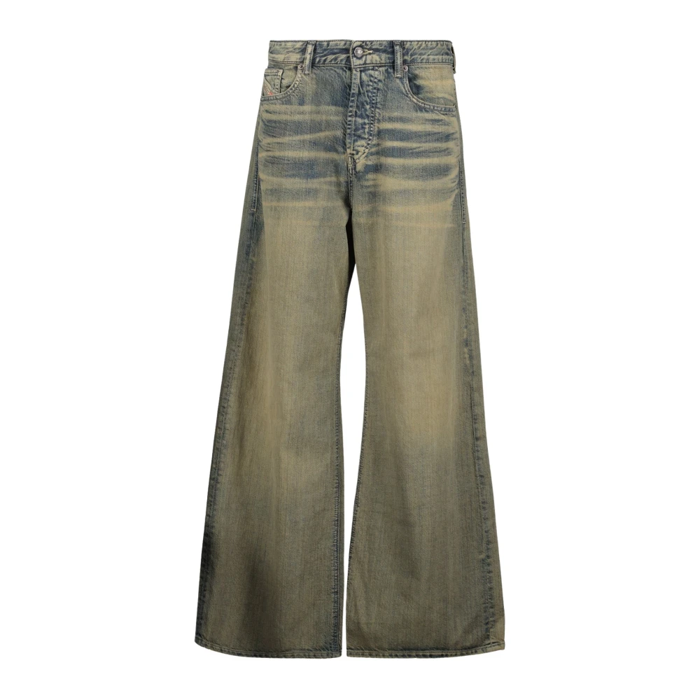 Diesel Women's Beige Wide Jeans, W27 L30, 1996 D-Sire L.30
