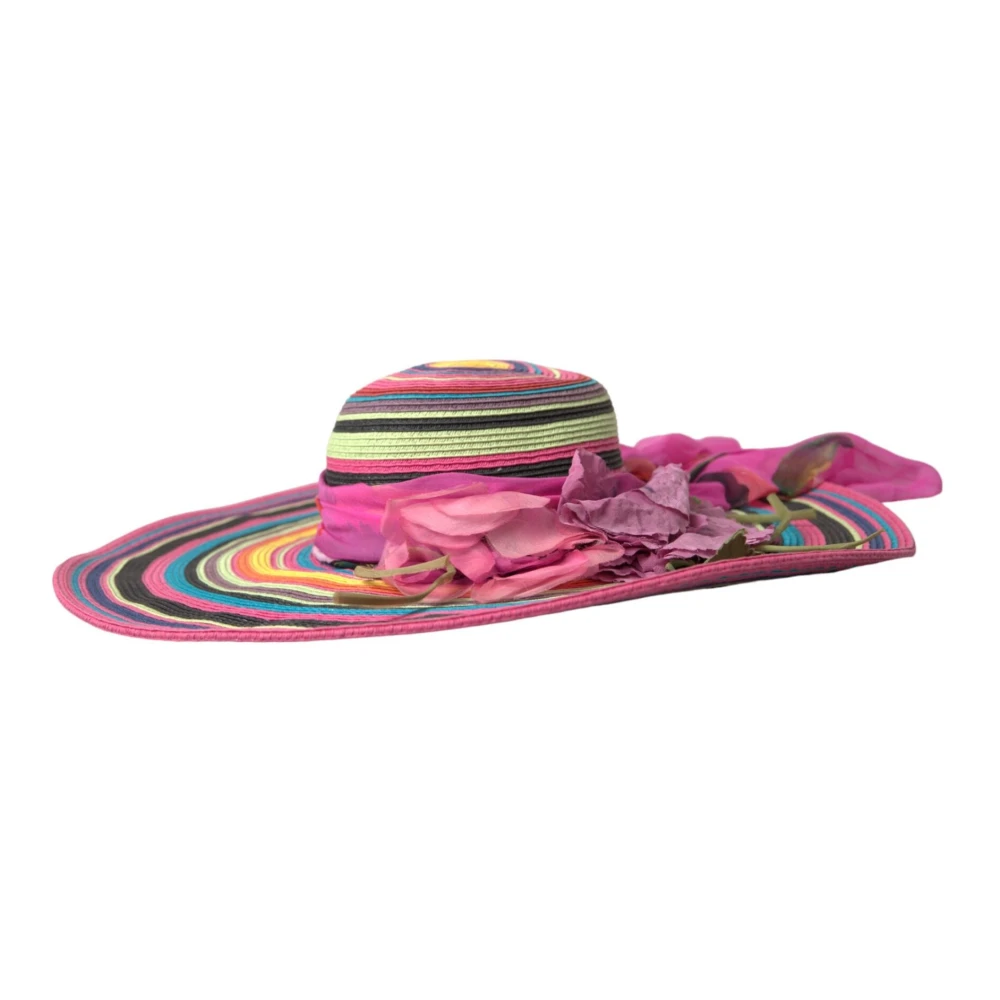 Dolce & Gabbana Multicolor breedgerande zonnehoed Multicolor Dames