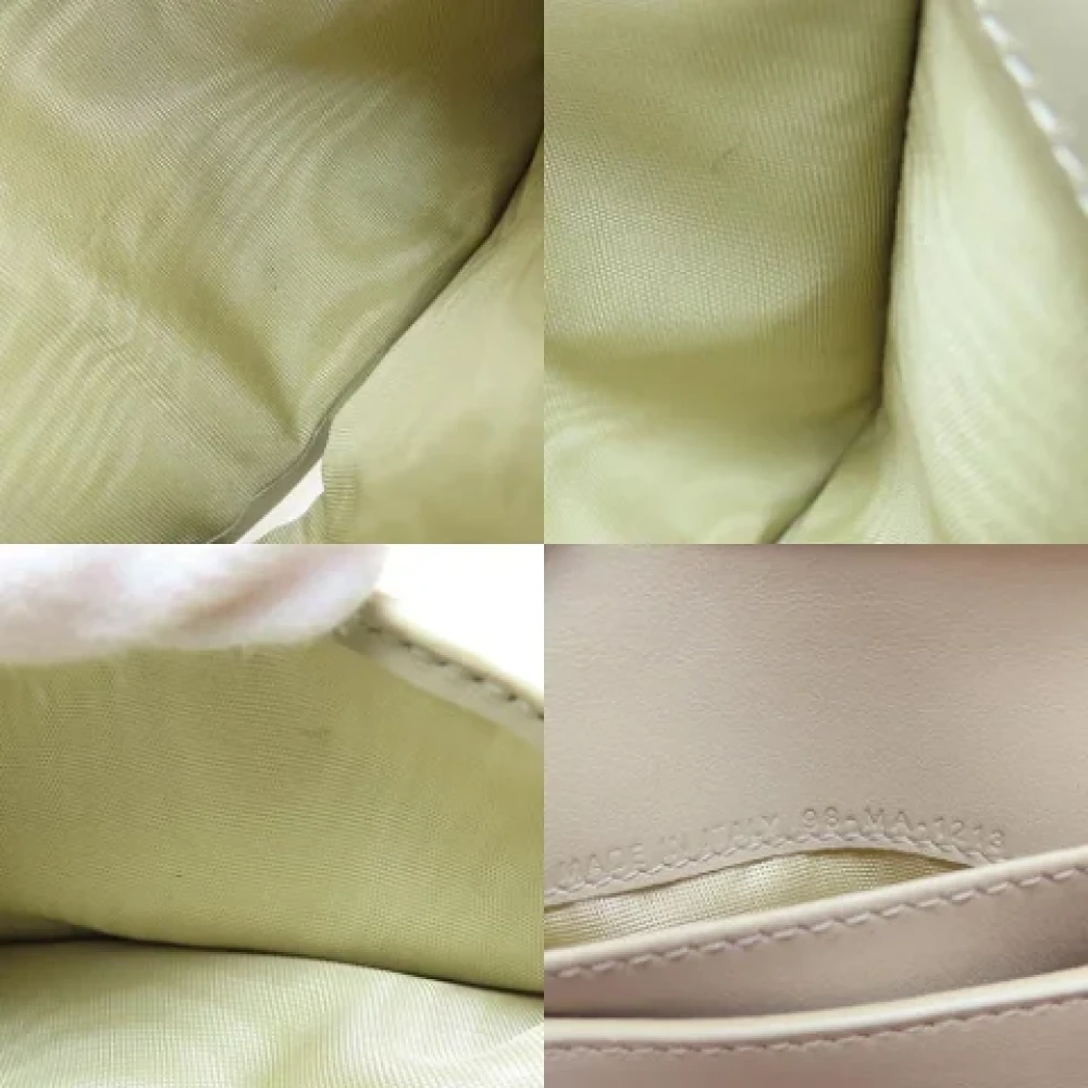 Dior Vintage Pre-owned Leather wallets Beige Dames