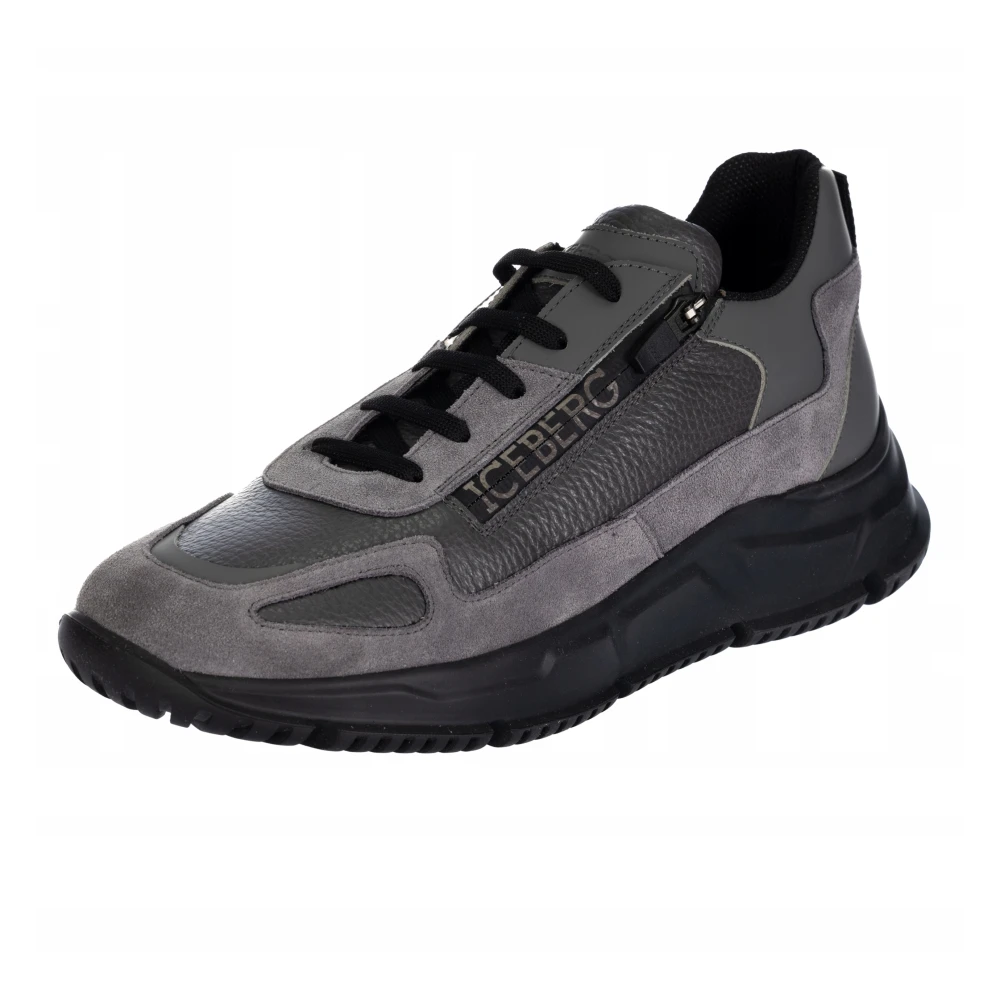 Iceberg Grijze Sneakers Regular Fit Gray Heren