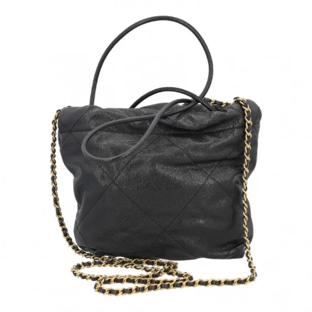 Chanel Vintage Pre-owned Leather crossbody-bags Black Dames