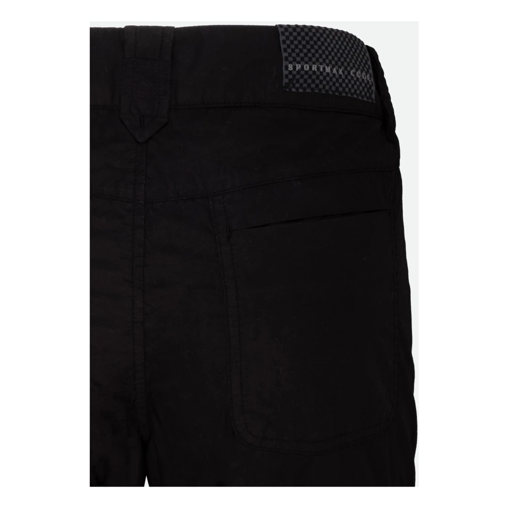 SPORTMAX Cargo Broek Zwart met Zakken Black Dames