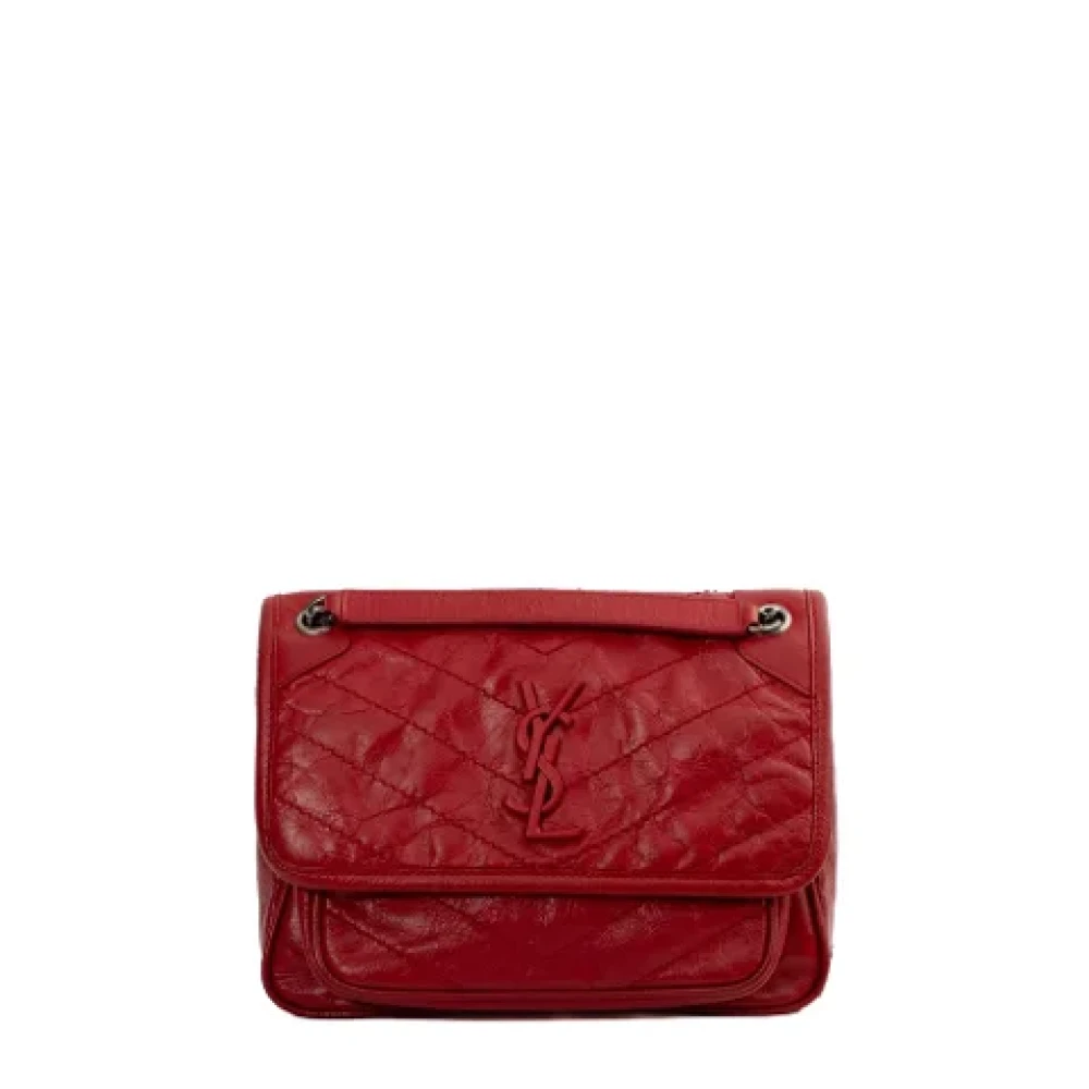 Yves Saint Laurent Vintage Pre-owned Leather shoulder-bags Red Dames