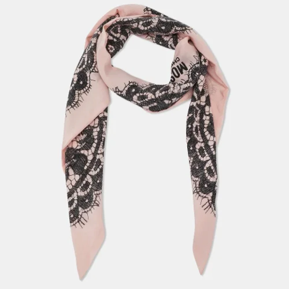 Moschino Pre-Owned Pre-owned Silk scarves Pink Dames