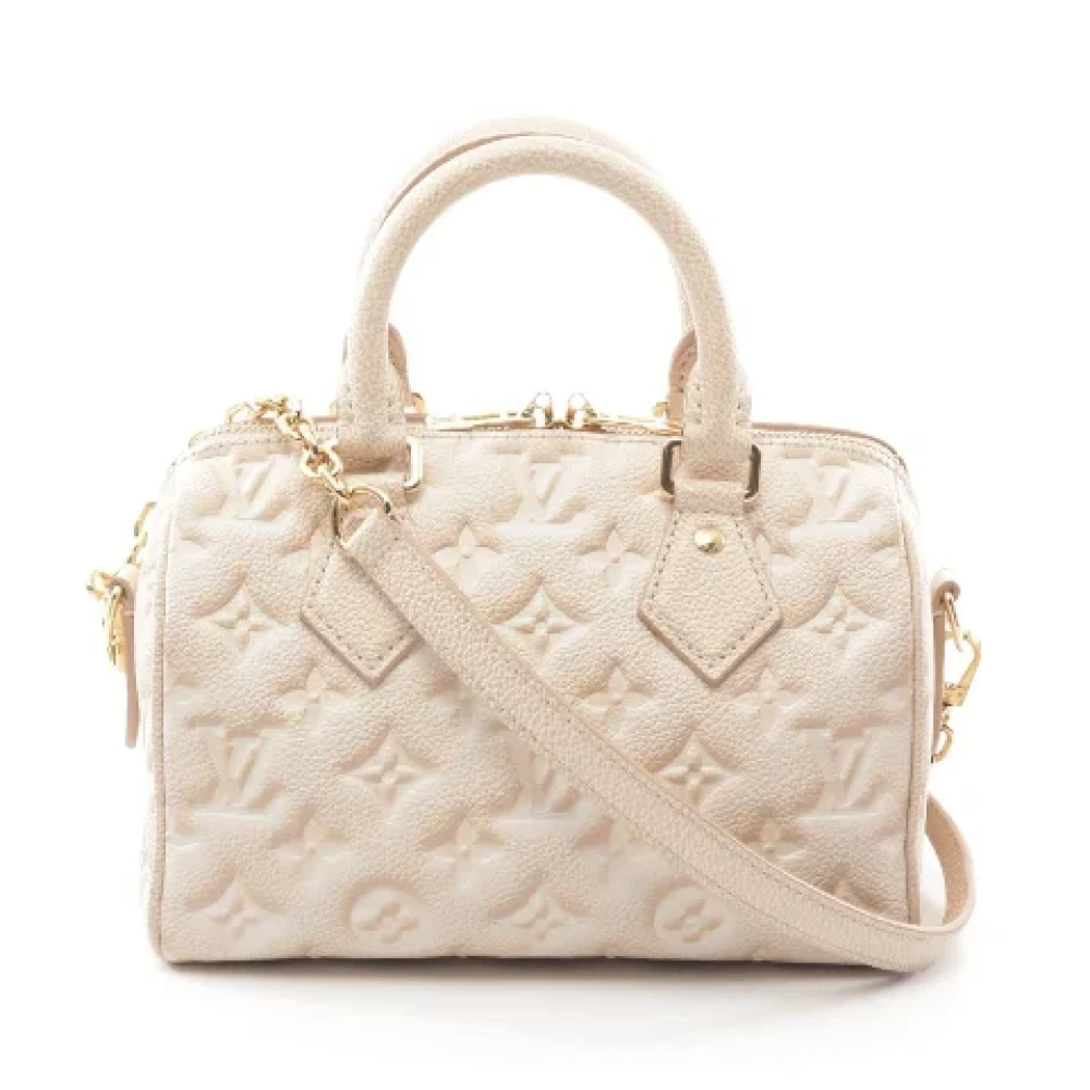 Louis Vuitton Vintage Pre-owned Leather handbags Beige Dames
