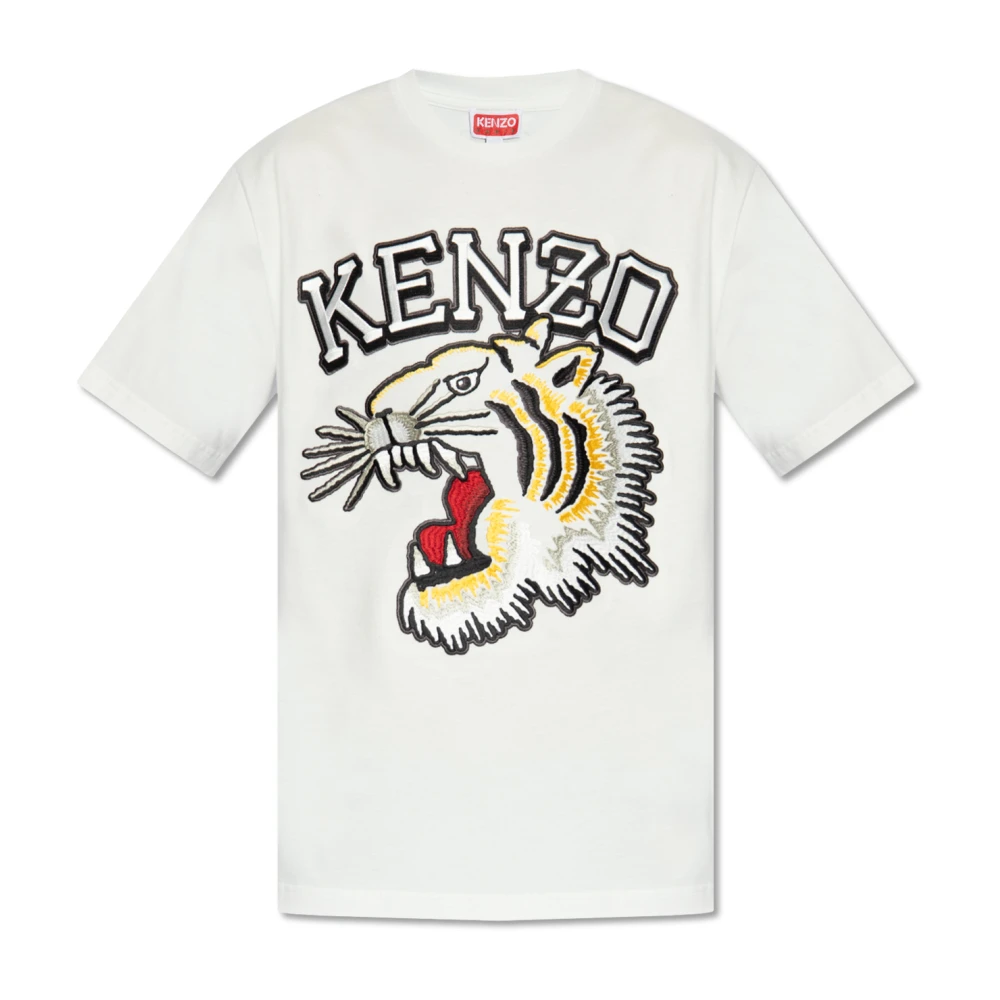 Kenzo T-shirt met logo White Heren