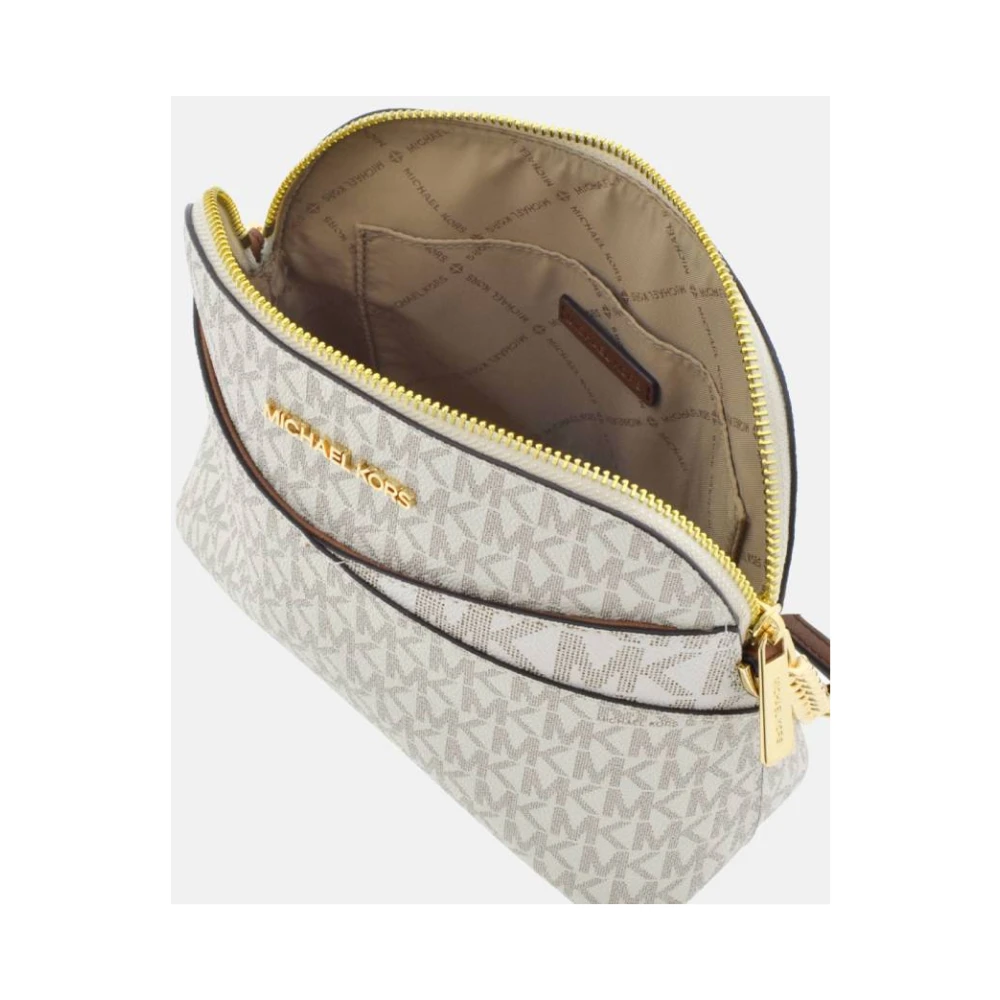 Michael Kors Dome Jet Set Vanilla Schoudertas White Dames