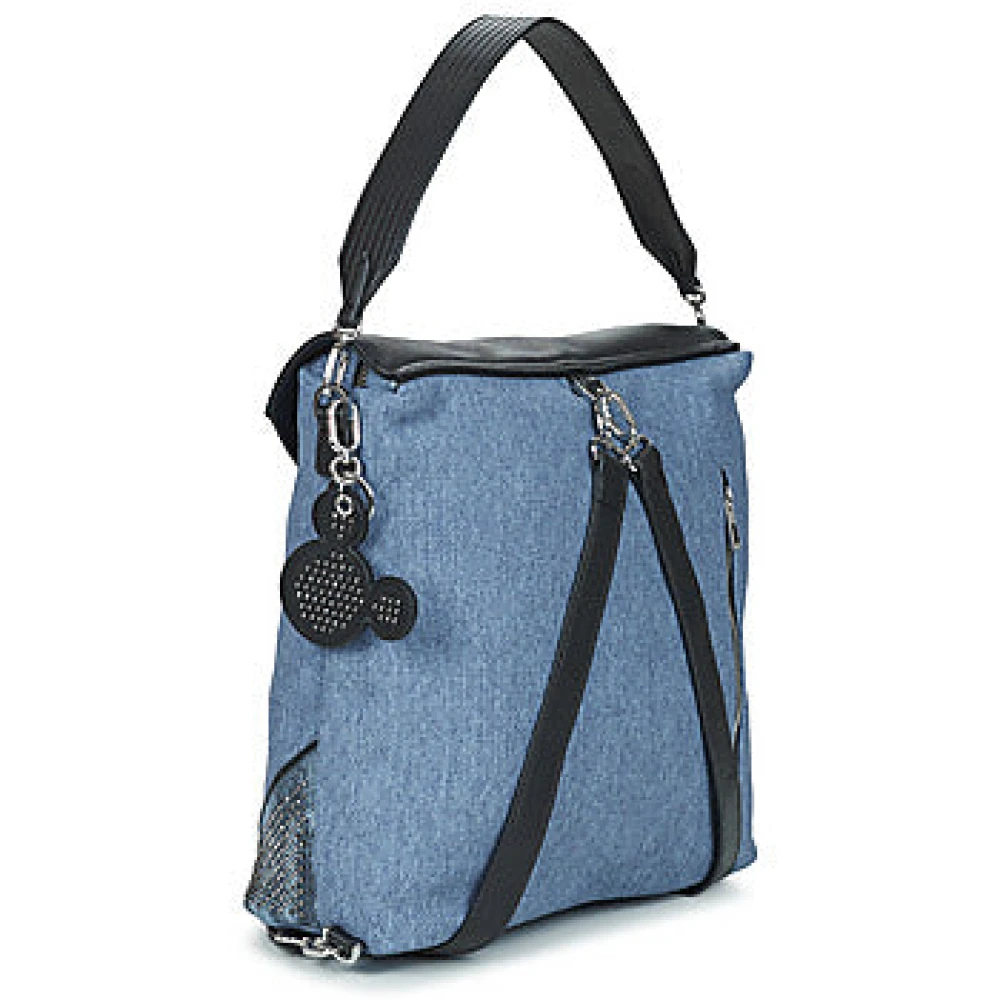 Desigual Mickey Denim Edge Jersey Maxi Rugzak Blue Dames