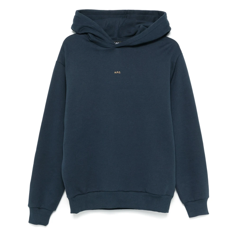 A.p.c. Katoenen Hoodie Blue Heren
