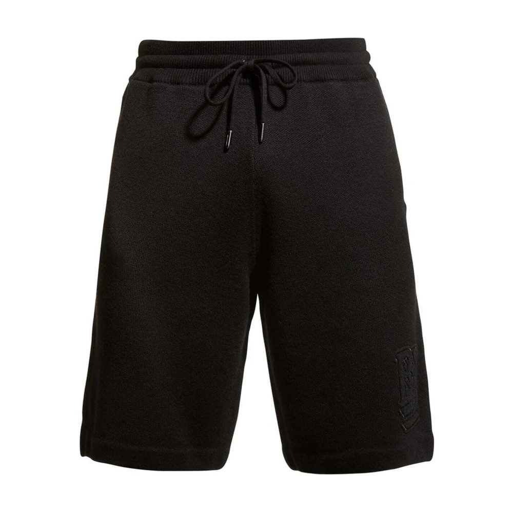 Burberry Zwarte Wollen Shorts Ss22 Black Heren