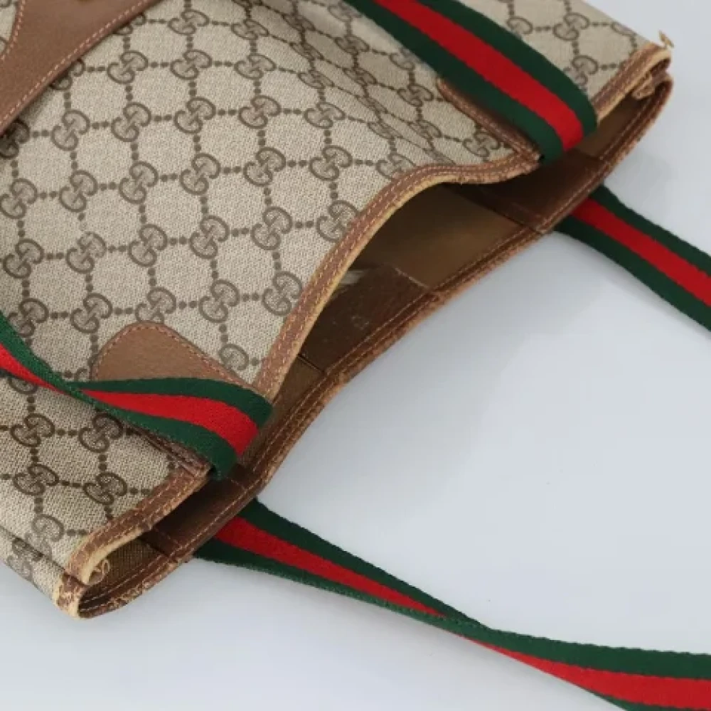 Gucci Vintage Pre-owned Canvas handbags Beige Dames