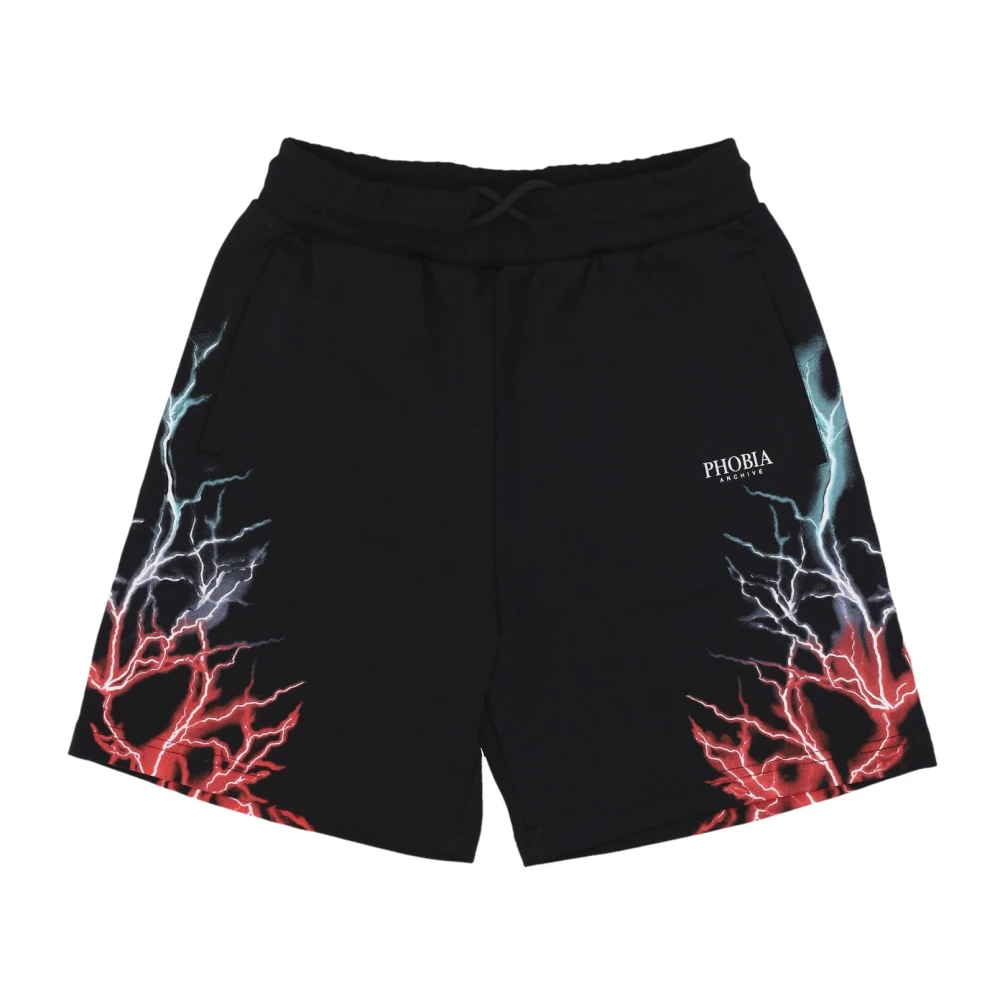 Phobia Archive Mannelijk Zwart Korte Broeken Heren, L, Katoen, Lichtgewicht Trainingsshorts