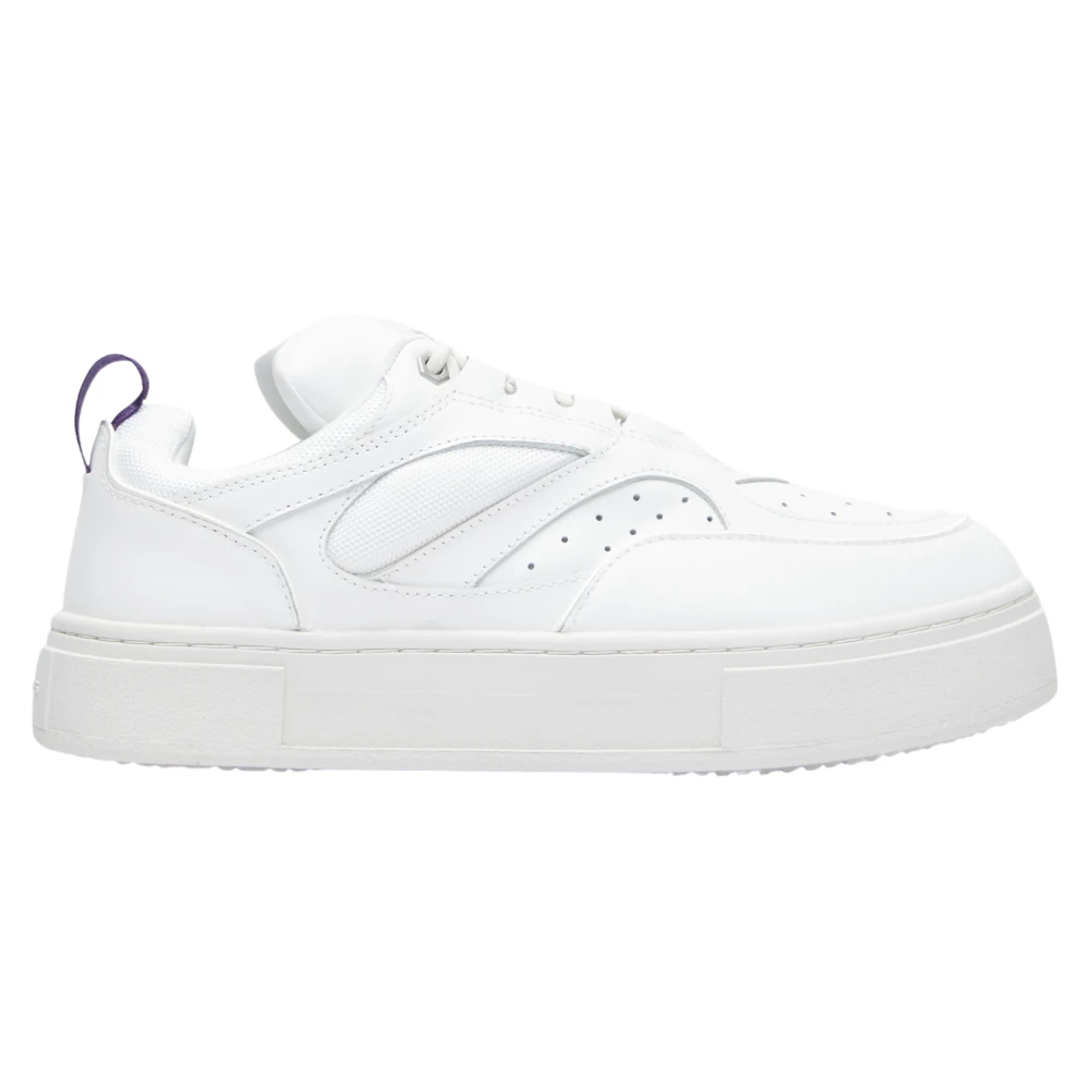 Eytys Men's White Sneakers, 5 Uk, Logo Embossed Leather Trainers