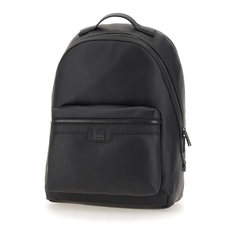 Hugo Boss Zwarte Jareth Rugzak met Maxi Zak Black Heren