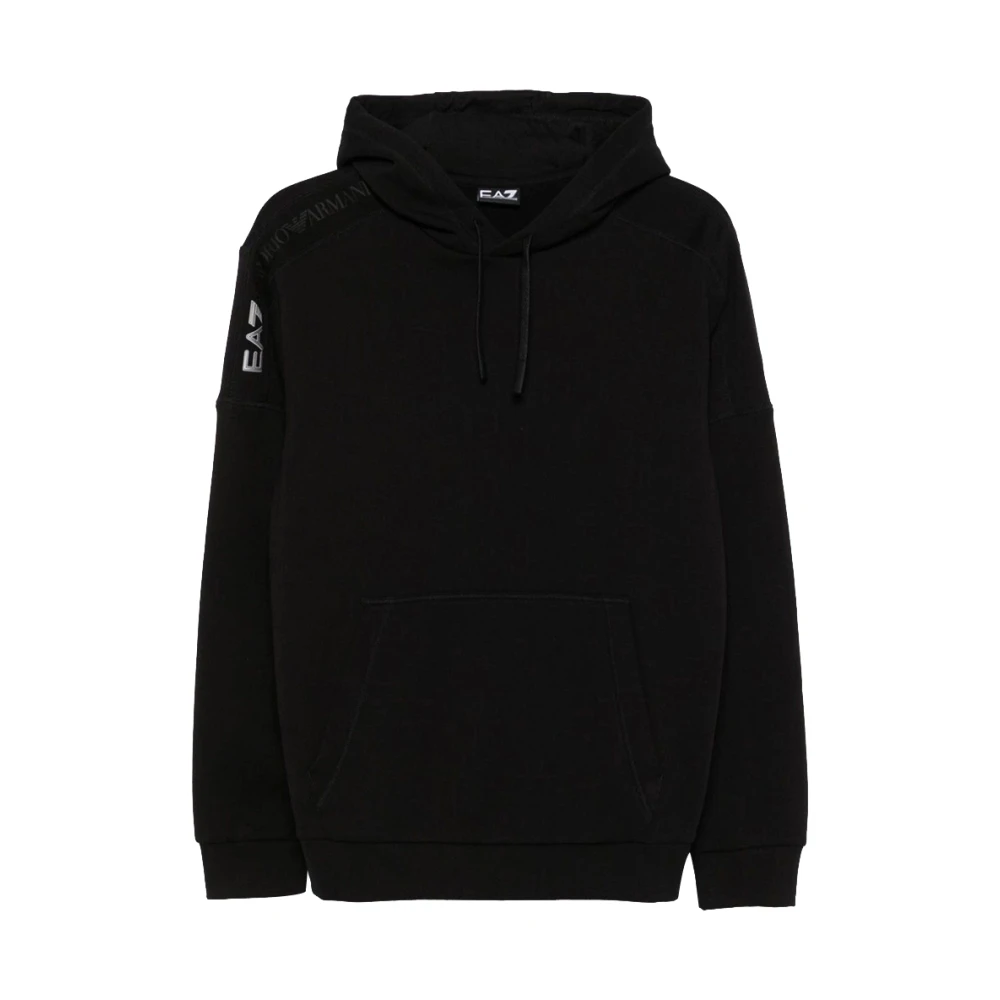 Emporio Armani EA7 Zwarte Sweater Sportief en Stijlvol Black Heren