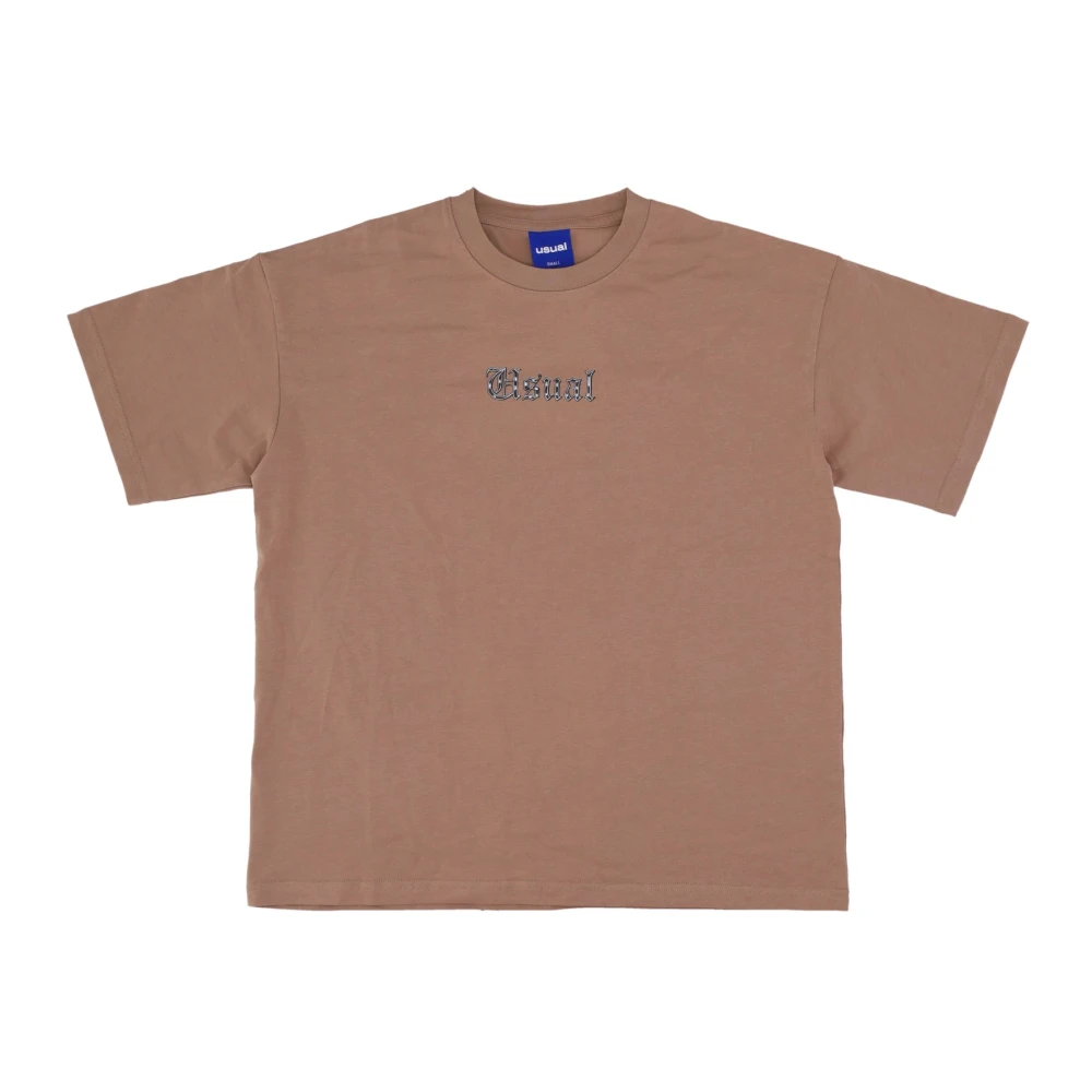 Usual Barrio Tee Sand Streetwear Brown Heren