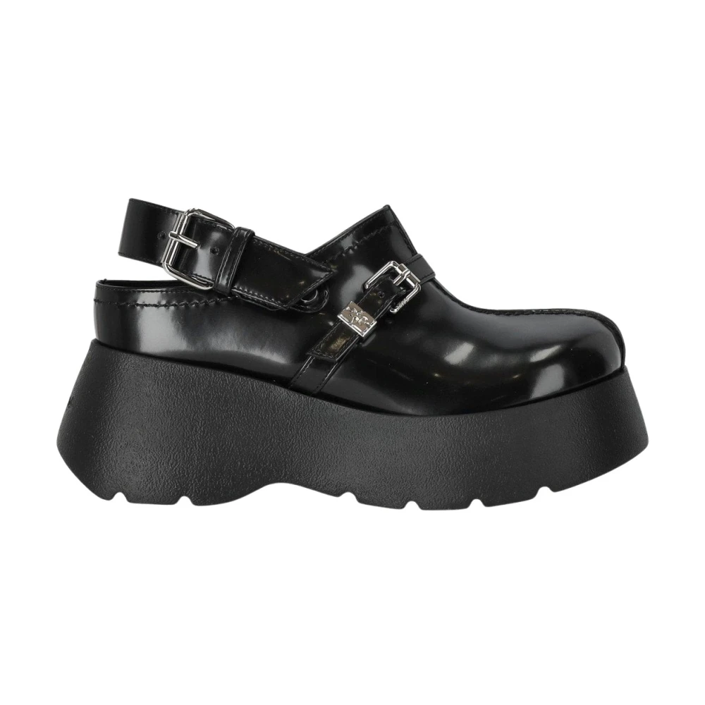 Ganni Black Wedges, Female, 4 Uk, Platform Clogs