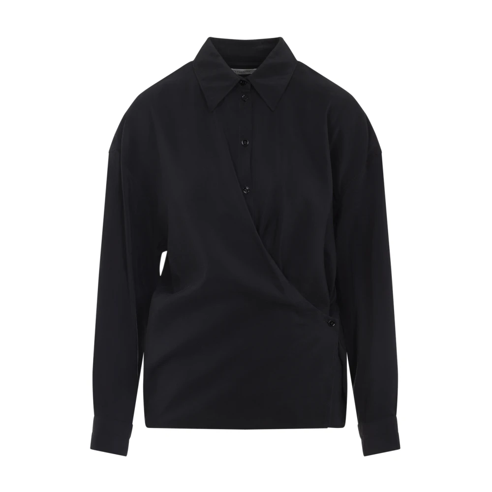 Lemaire Women's Black Twisted Shirt - Shirts - Xs - Blouses & Shirts