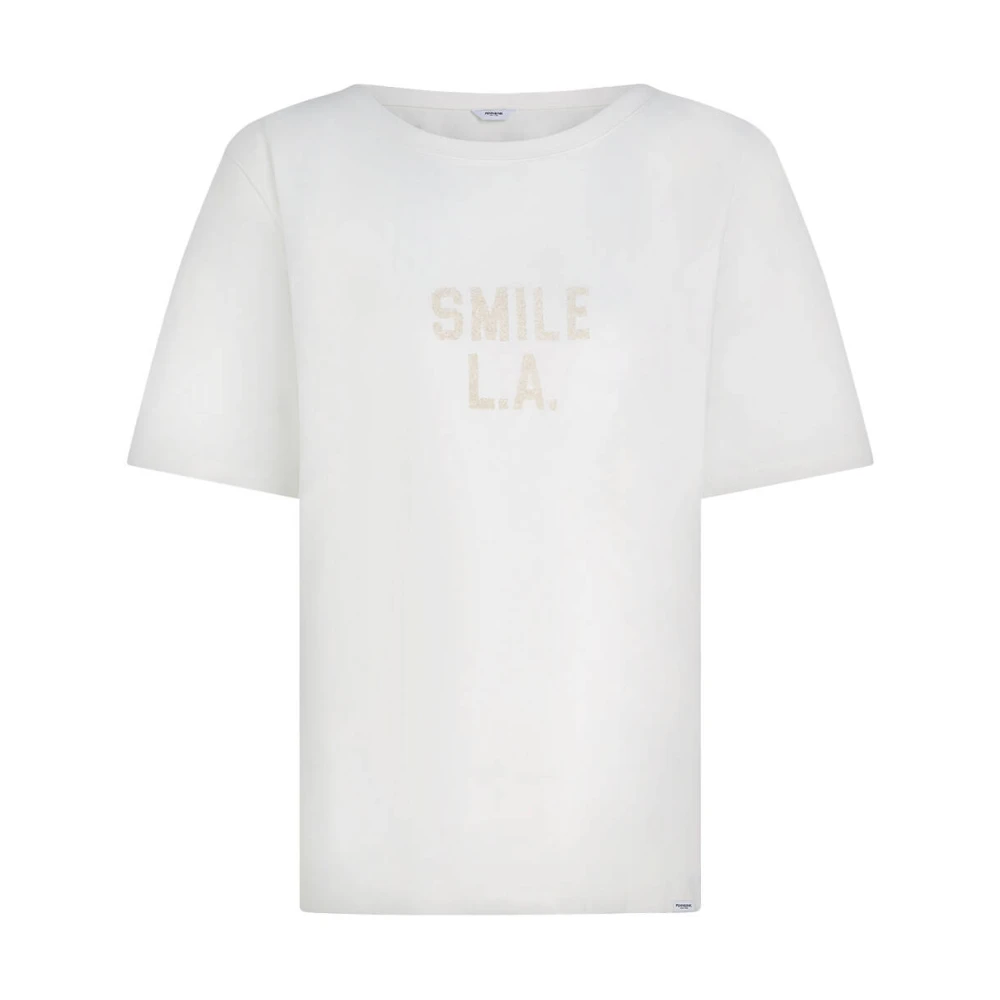 Penn&Ink N.Y Gedrukt T-shirt White Dames