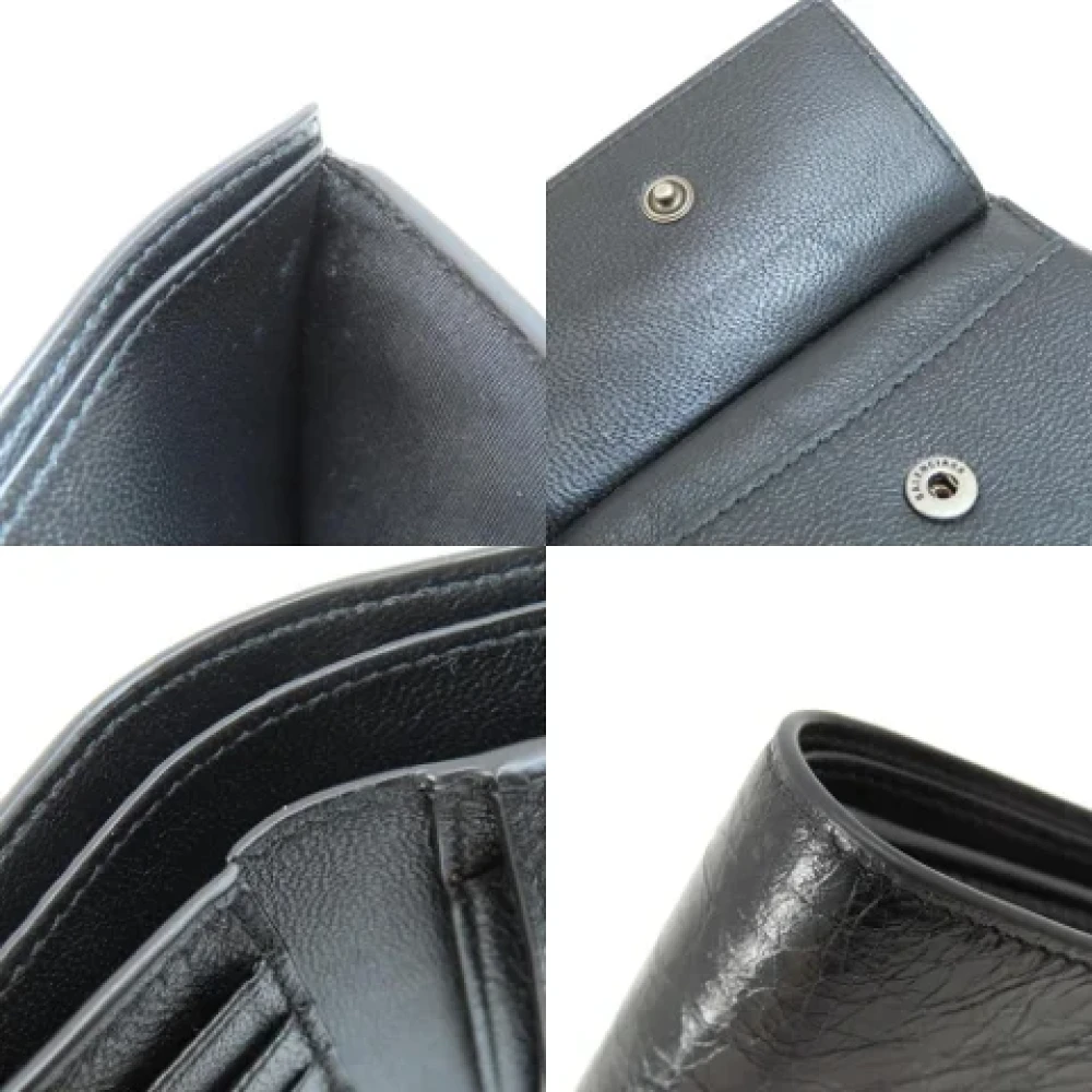 Balenciaga Vintage Pre-owned Leather wallets Black Dames