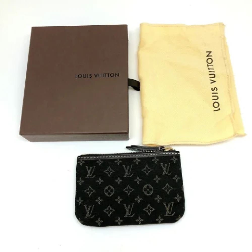 Louis Vuitton Vintage Pre-owned Canvas pouches Black Dames