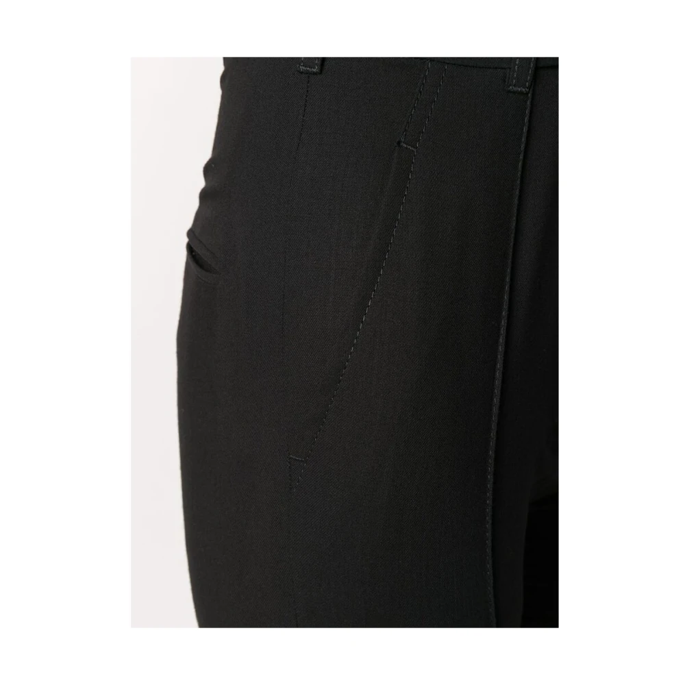 Ann Demeulemeester Zwarte skinny broek met hoge taille Black Dames