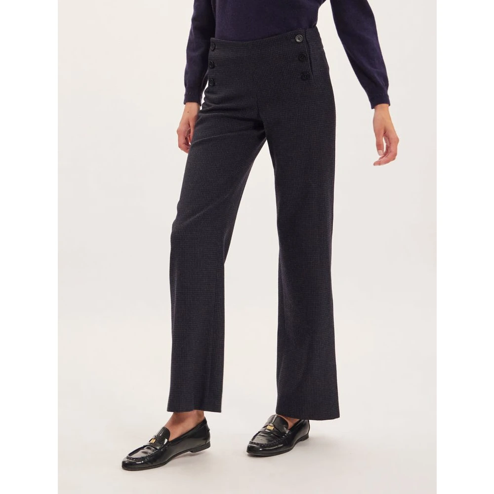 Ines De La Fressange Paris Gabriel blauw en zwarte broek Blue Dames