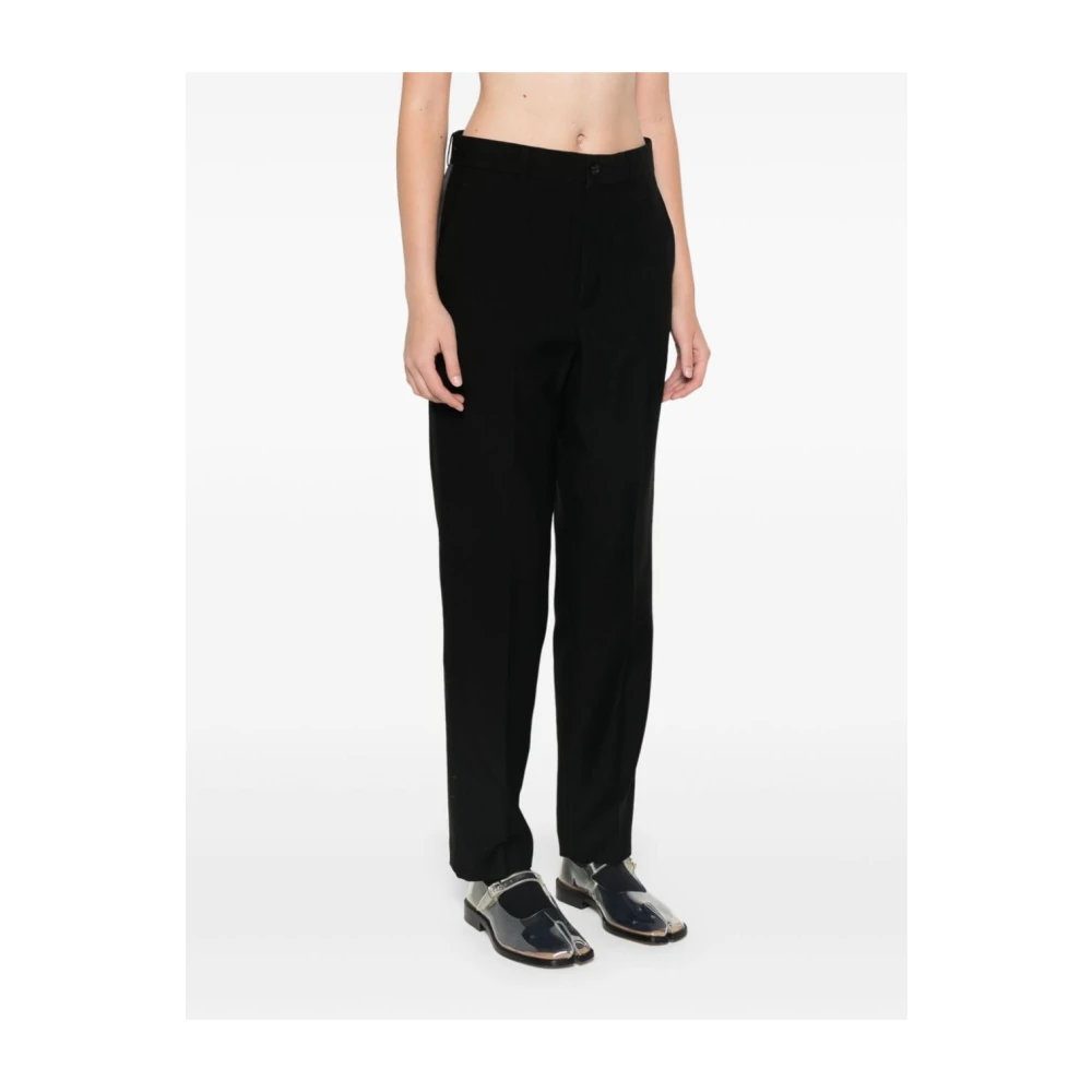 Noir Kei Ninomiya Zwarte Tuxedo Broek met Satijnen Strepen Black Dames
