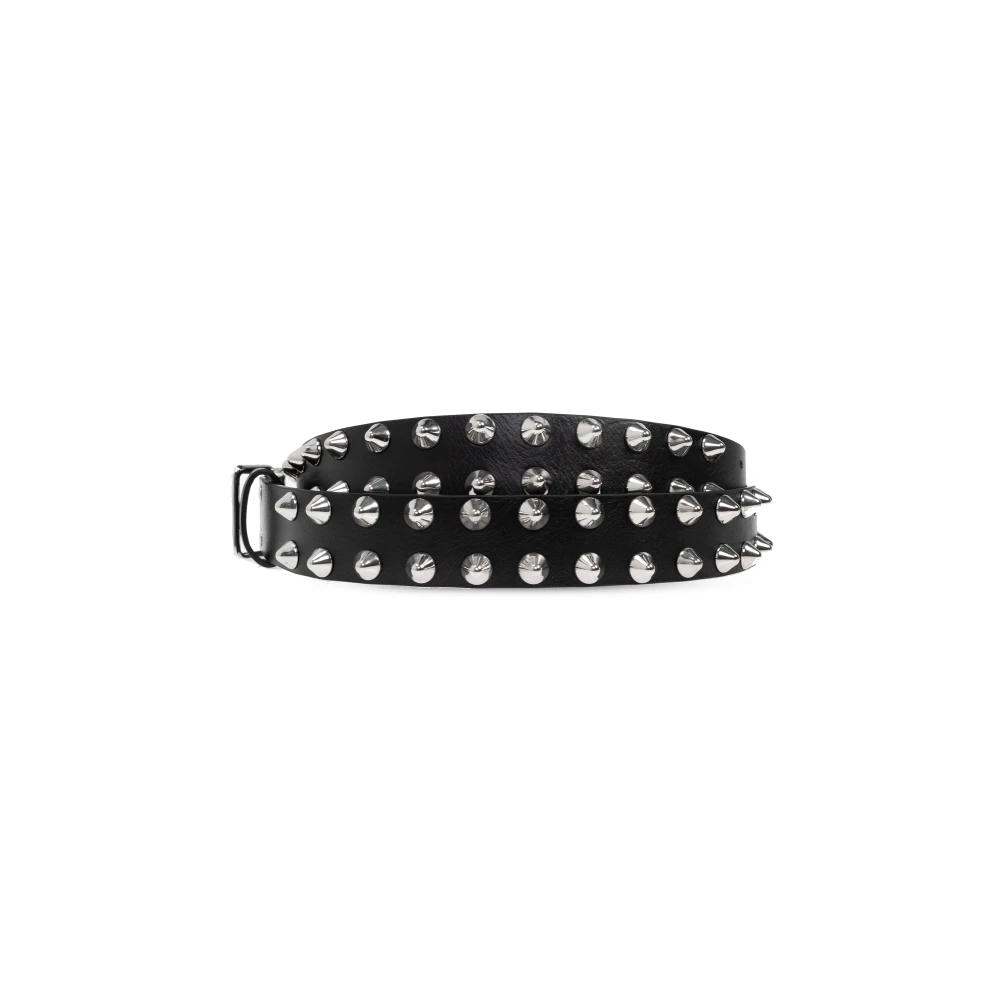 Dsquared2 Leren riem met studs Black Heren