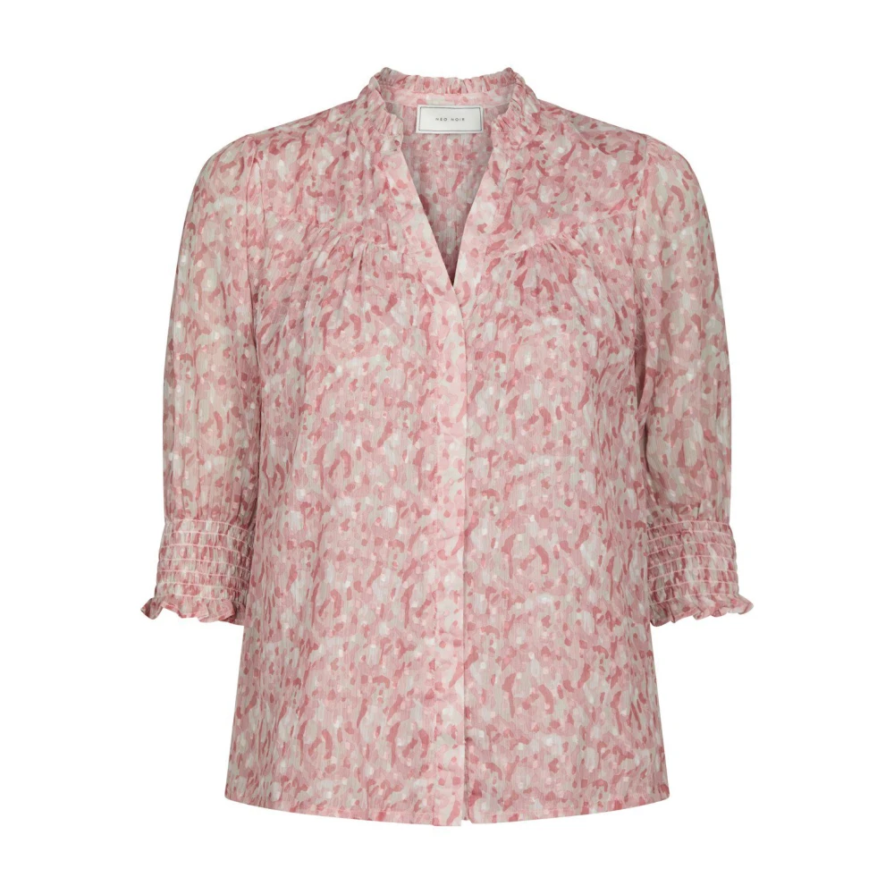 Neo Noir Pink Blouses, Female, L, Diana Blurred Blouse