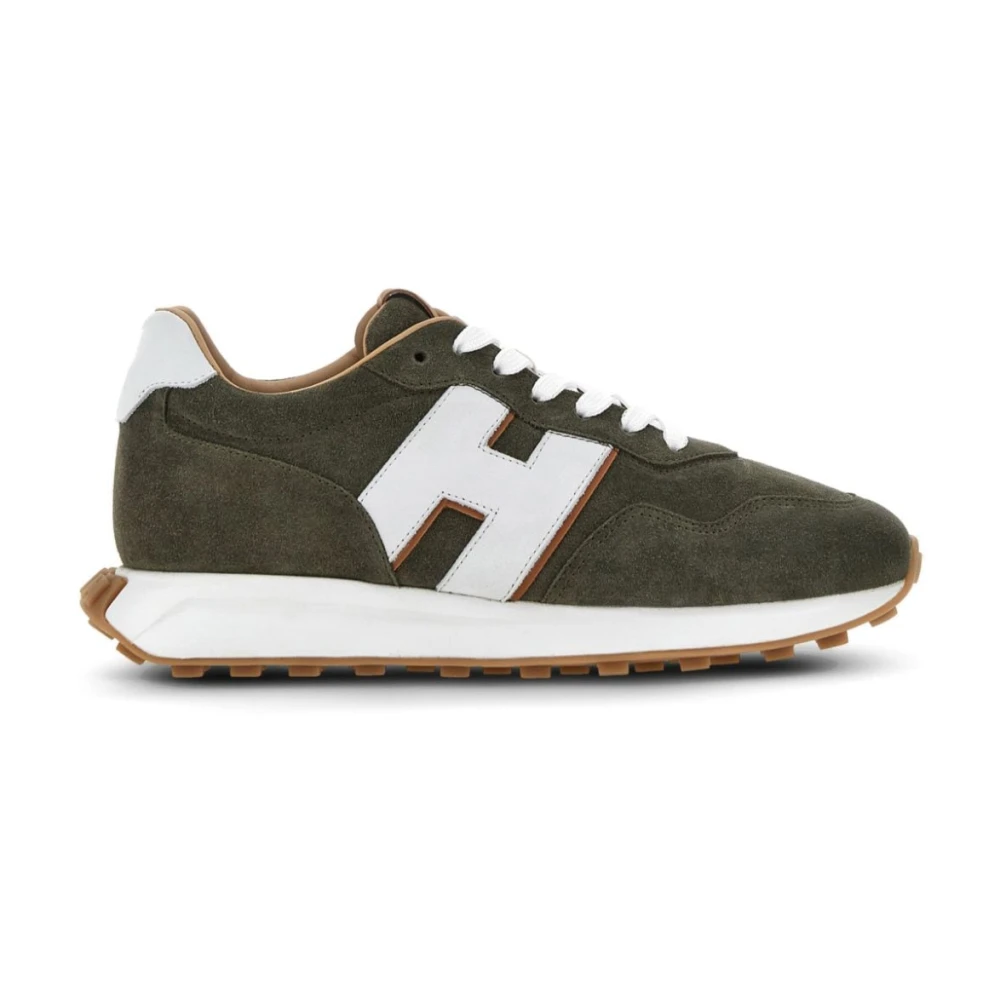 Hogan Groene suède sneakers Heren Schoenen
