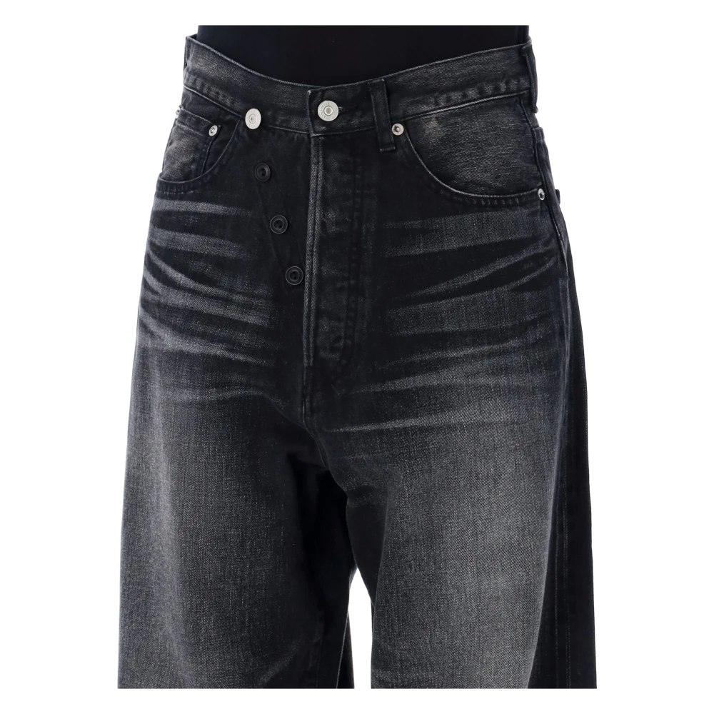 Junya Watanabe Hoge taille Zwarte Wijde Jeans Black Dames