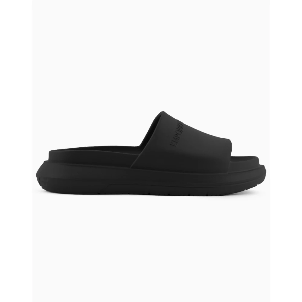 Emporio Armani Sliders Black, Herr