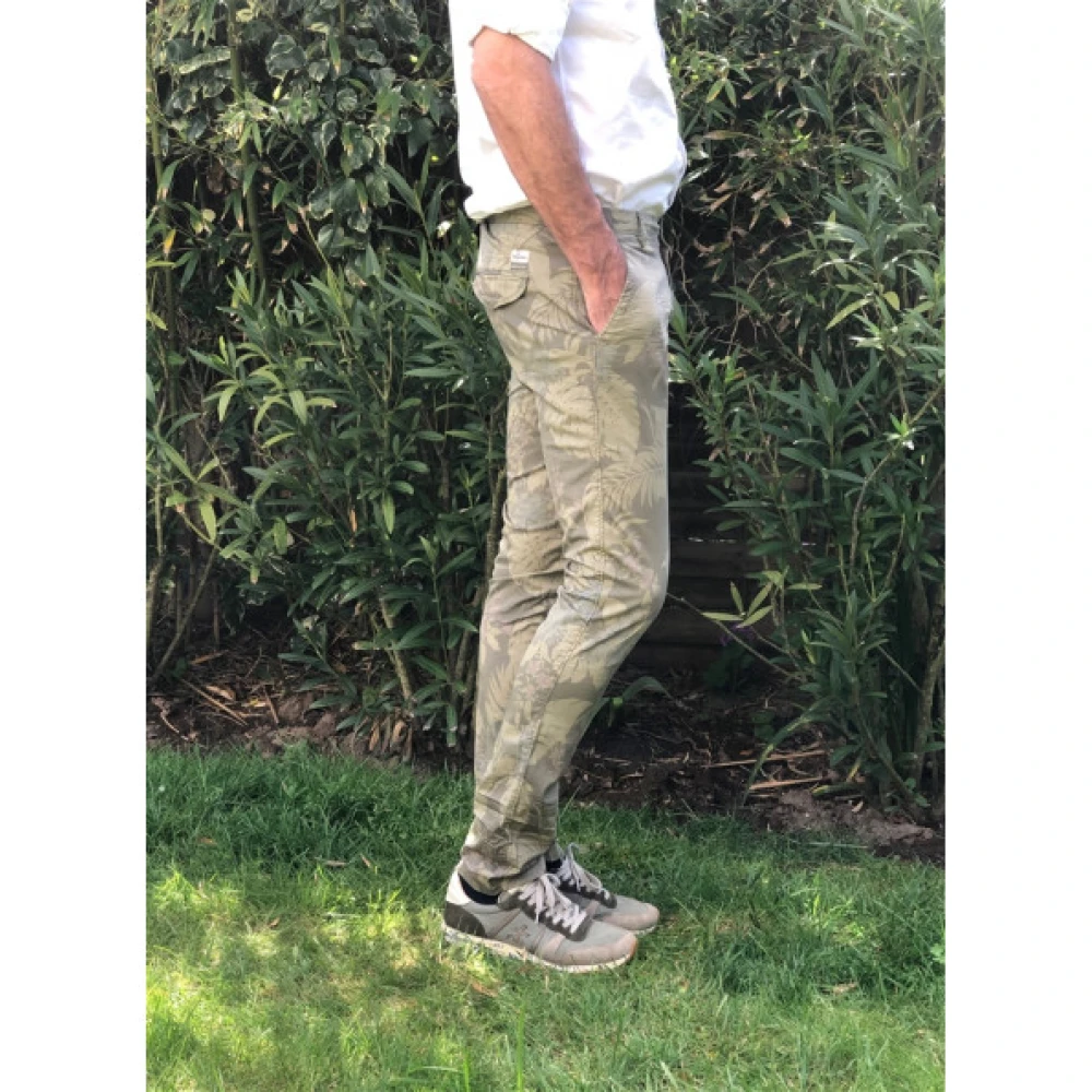 Mason's Bloemenprint Chino Broek Beige Heren