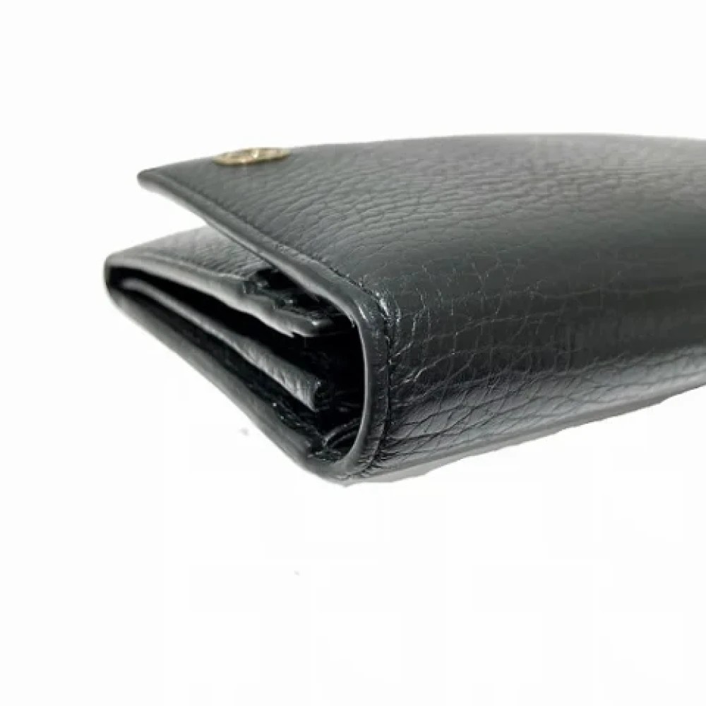Gucci Vintage Pre-owned Leather wallets Black Dames
