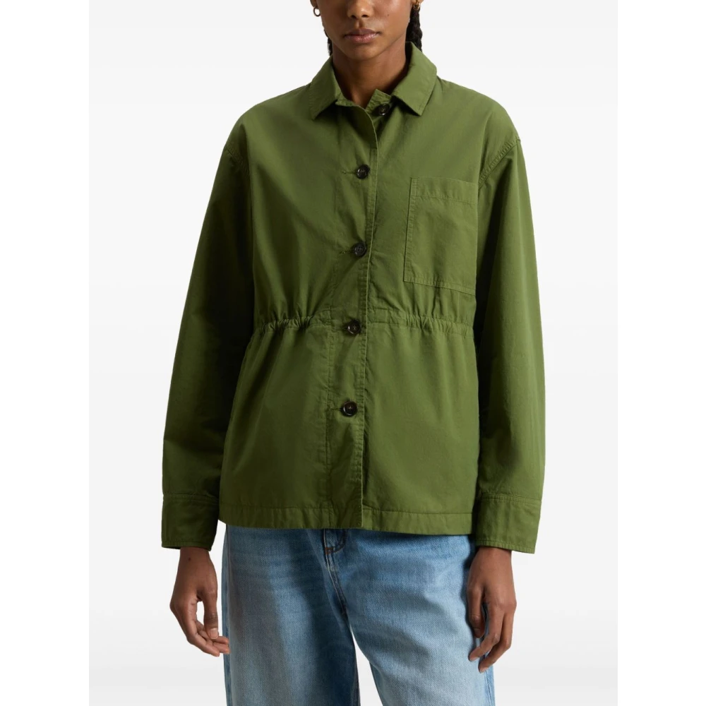 Woolrich Groene Knoopjas met Borstzak Green Dames