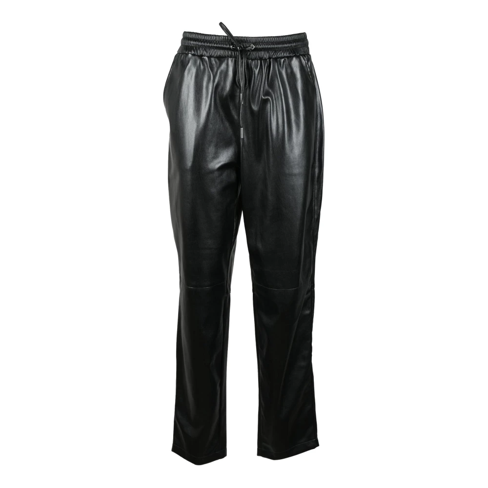 Guess Imitatie Leren Broek Black Dames