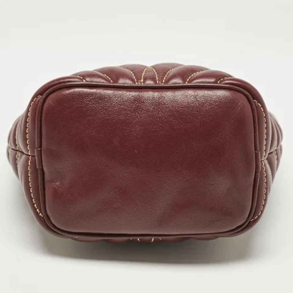 Burberry Vintage Pre-owned Leather shoulder-bags Red Dames