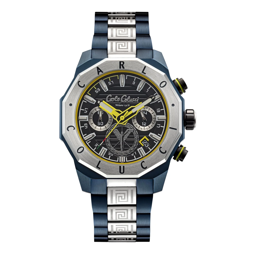 Carlo Colucci Men's Gray Round Stainless Steel Watch - Watches - One Size - Accessories