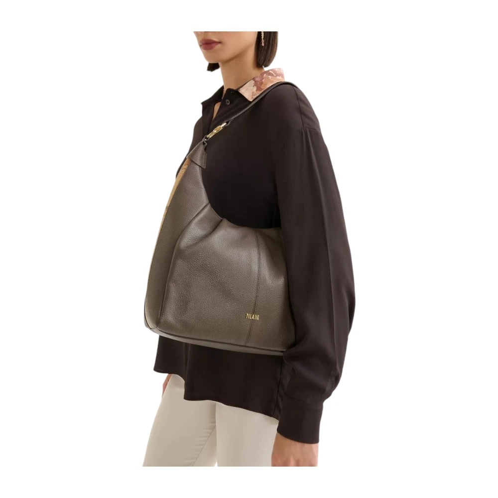 Alviero Martini 1a Classe Granata Leren Schoudertas Brown Dames