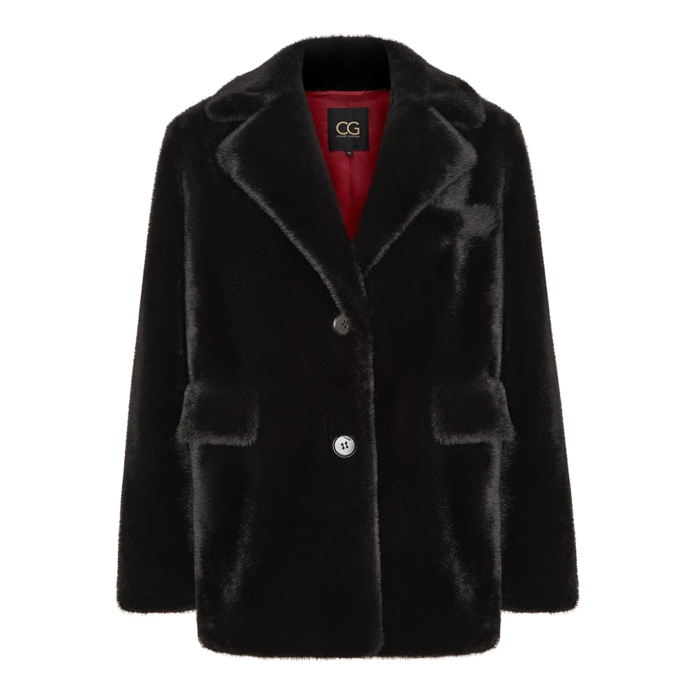 Cesare Gaspari Faux Fur & Shearling Jackets Black Dames