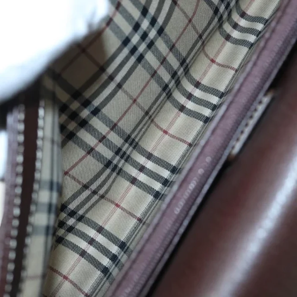 Burberry Vintage Pre-owned Leather clutches Brown Dames