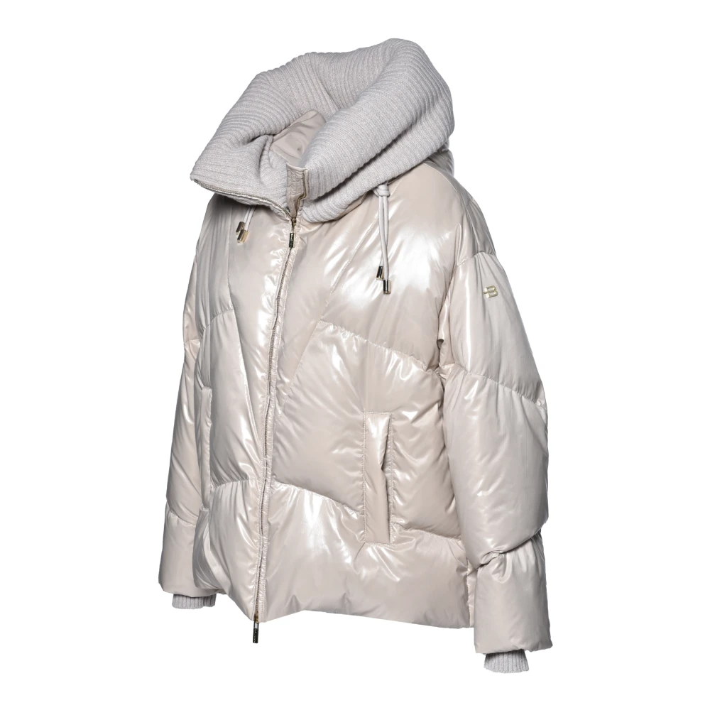 Baldinini Down jacket in gold nylon Yellow Dames
