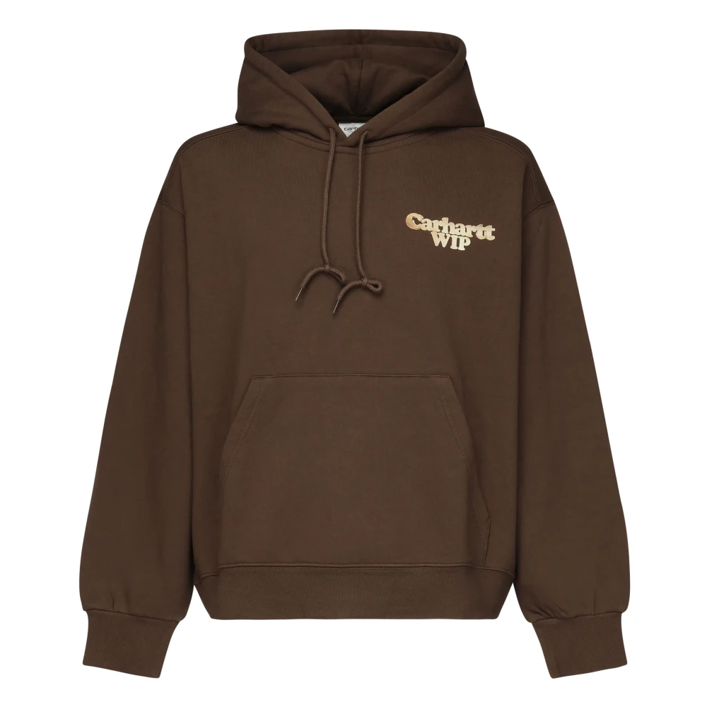 Carhartt WIP Bruine Sweater met Capuchon en Prints Brown Heren