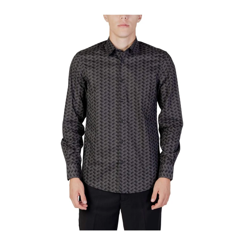 Antony Morato Men's Gray Cotton Long Sleeve Shirt