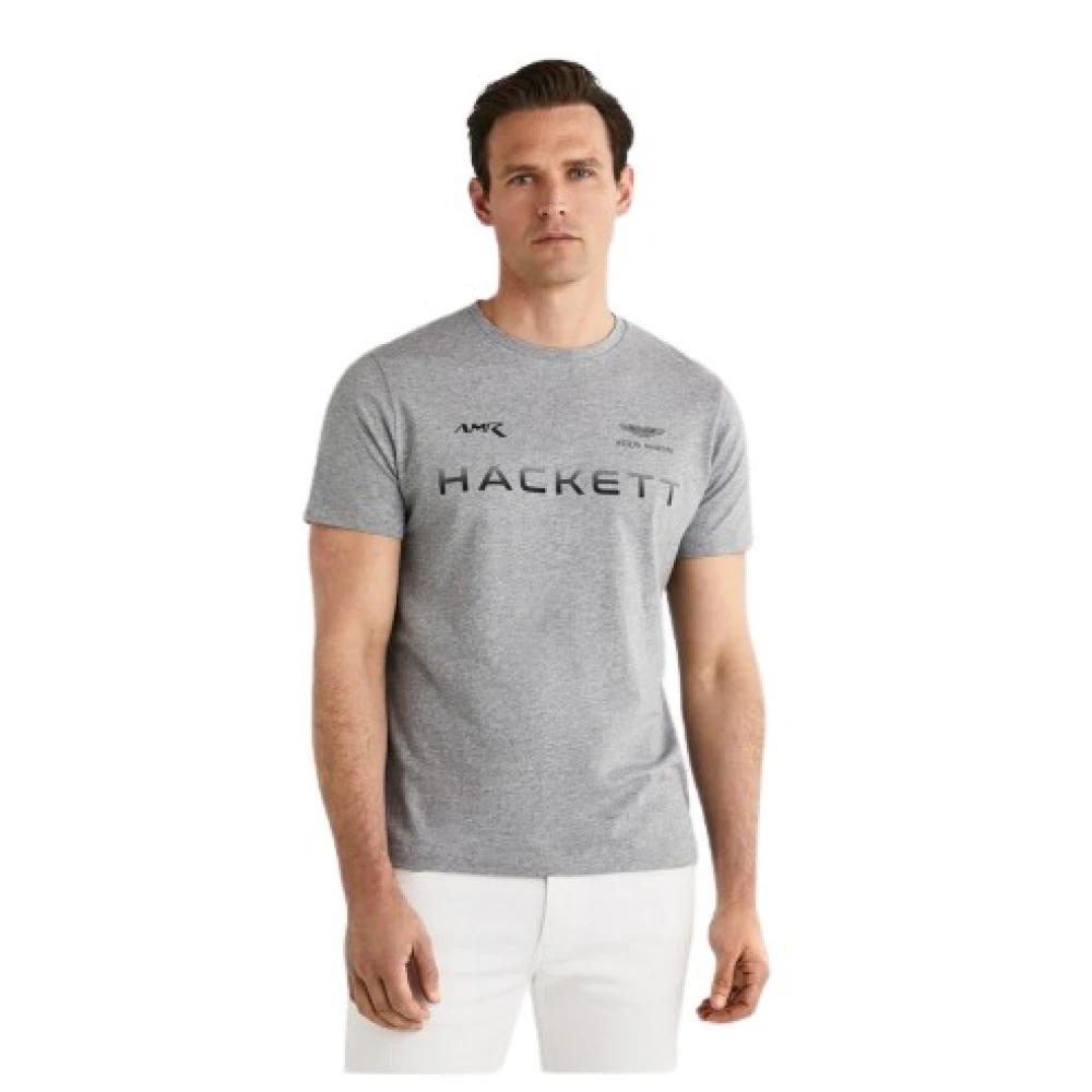 Hackett Heren Katoenen T-Shirt Gray Heren