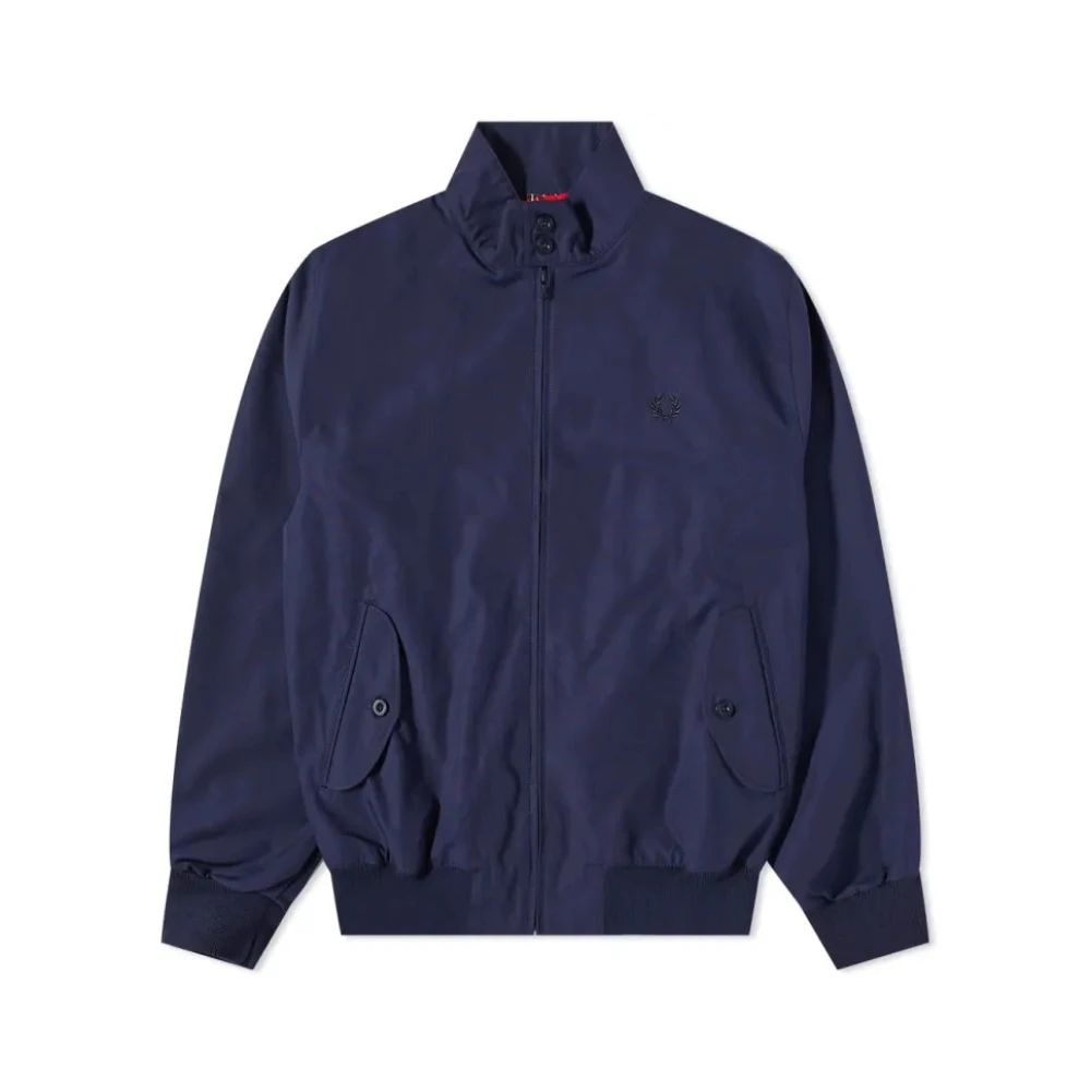 Fred Perry , Bomber Jackets, Male, Blue, S, Harrington Jacket