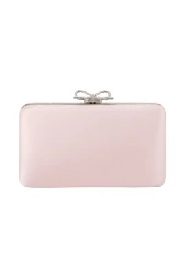 Rosa Satin Clutch Väska