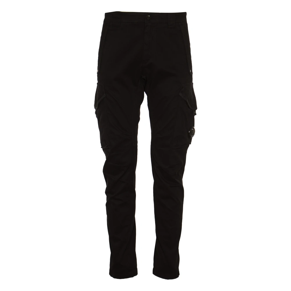 C.p. Company Svarta Cargo Byxor Stretch Sateen Black, Herr