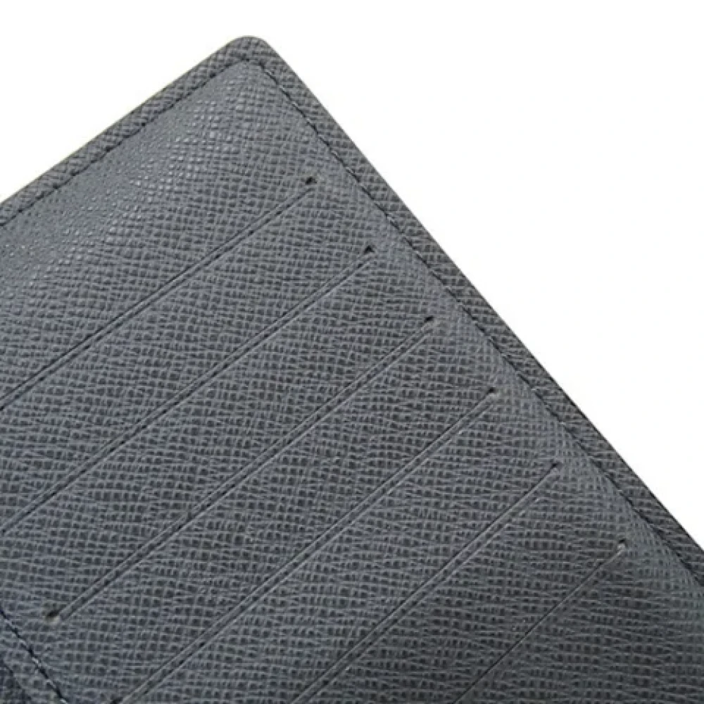 Louis Vuitton Vintage Pre-owned Leather wallets Gray Heren